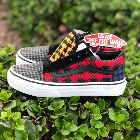 multi plaid vans